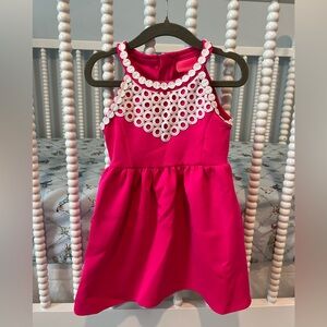 Lilly Pulitzer pink dress with white details